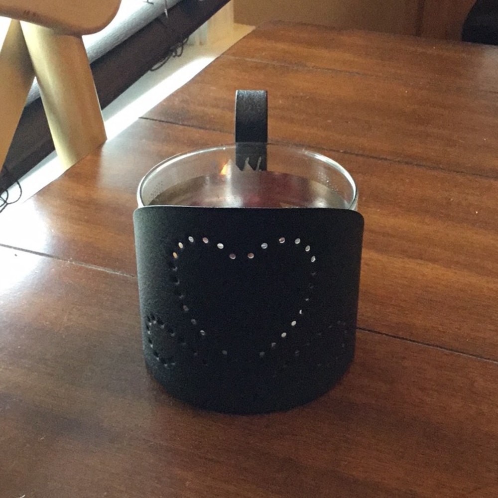 Whimsygoth Rustic Farmhouse Black Metal Candle Jar Holder - Picture 2 of 8